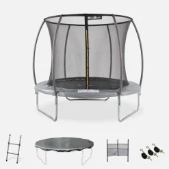 Trampolino 250cm con rete interna e pacchetto accessori