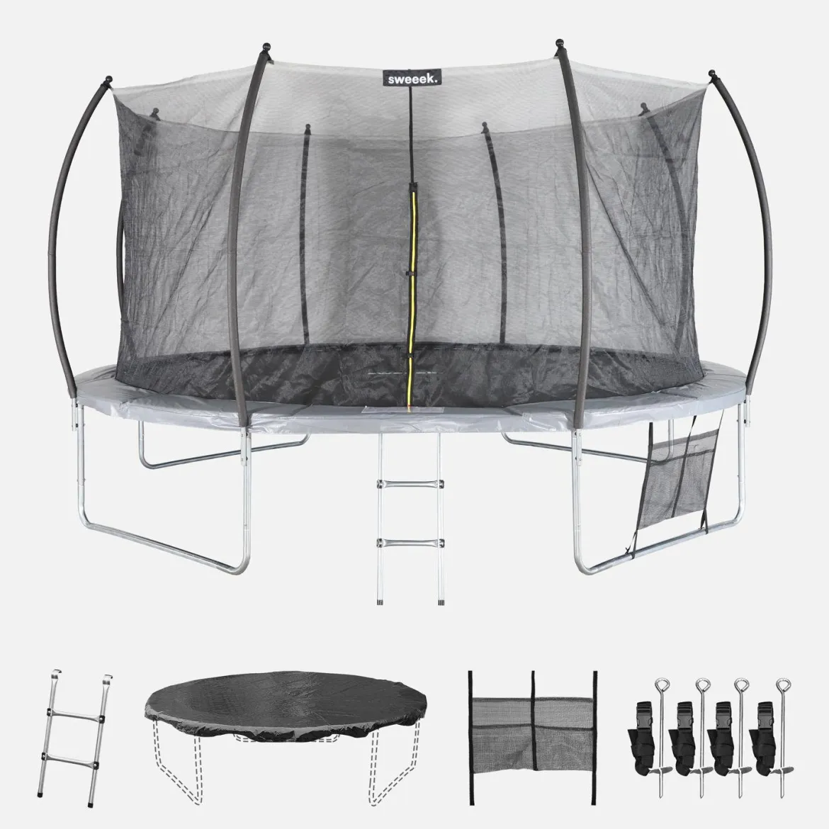 Trampolino 430cm rete interna con set di accessori