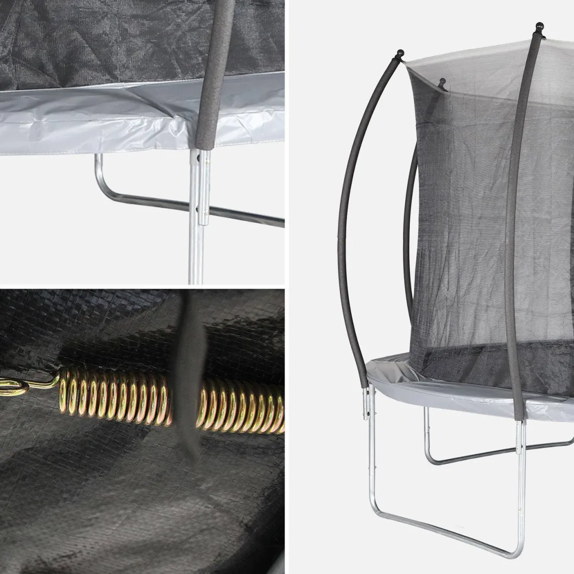 Trampolino 370cm rete interna con set di accessori