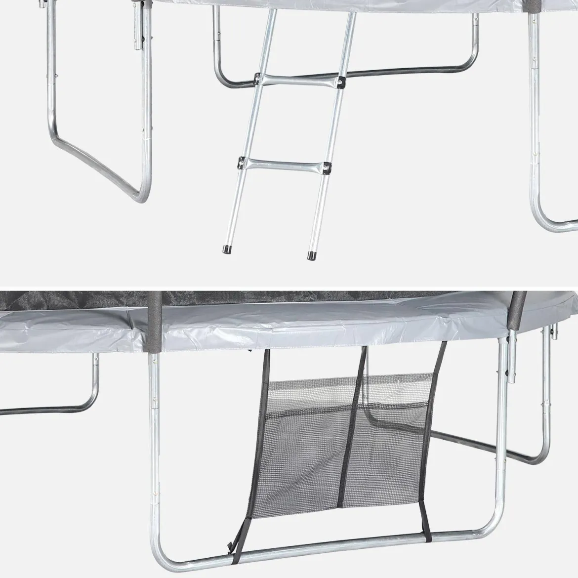 Trampolino 370cm rete interna con set di accessori