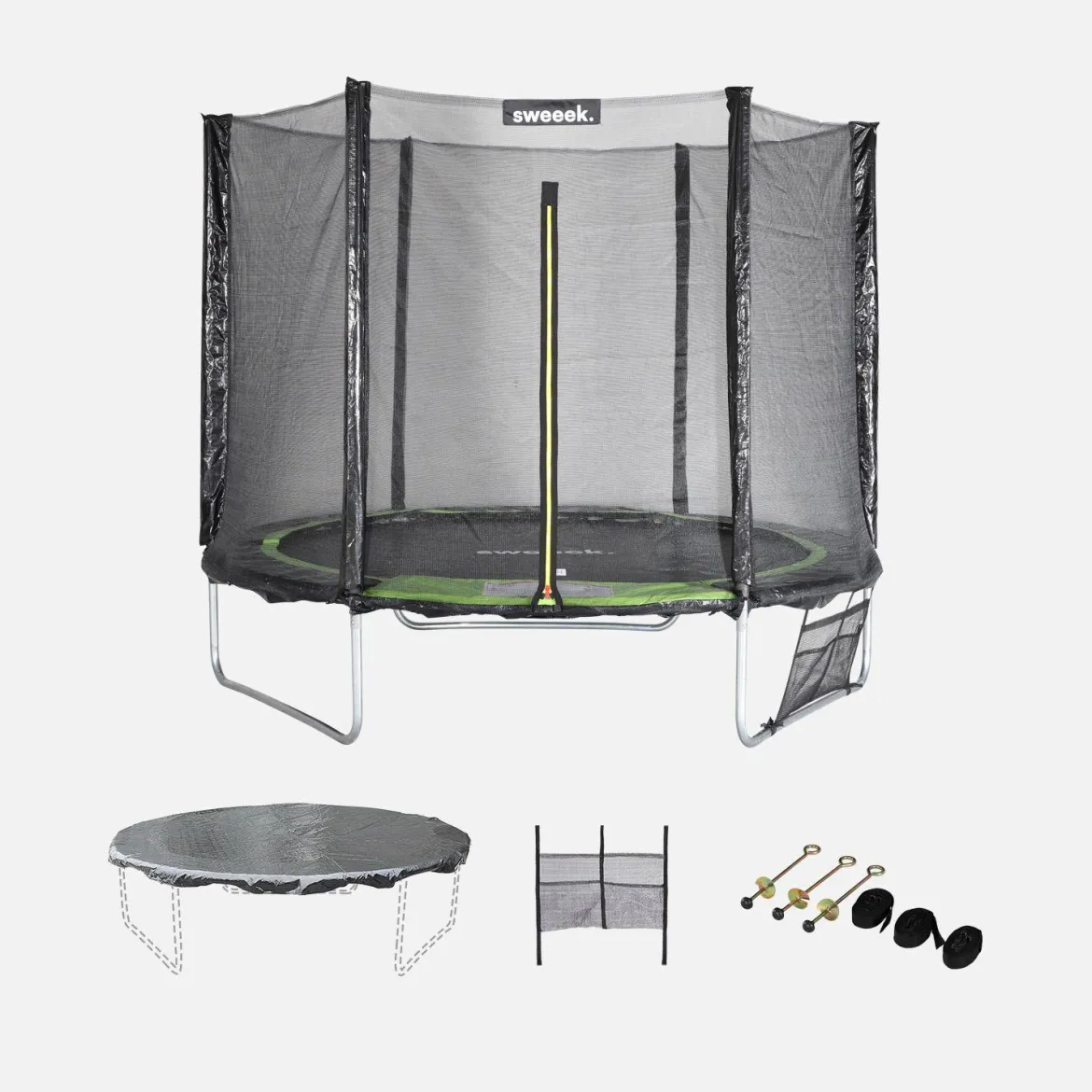 Trampolino 250cm con confezione di accessori