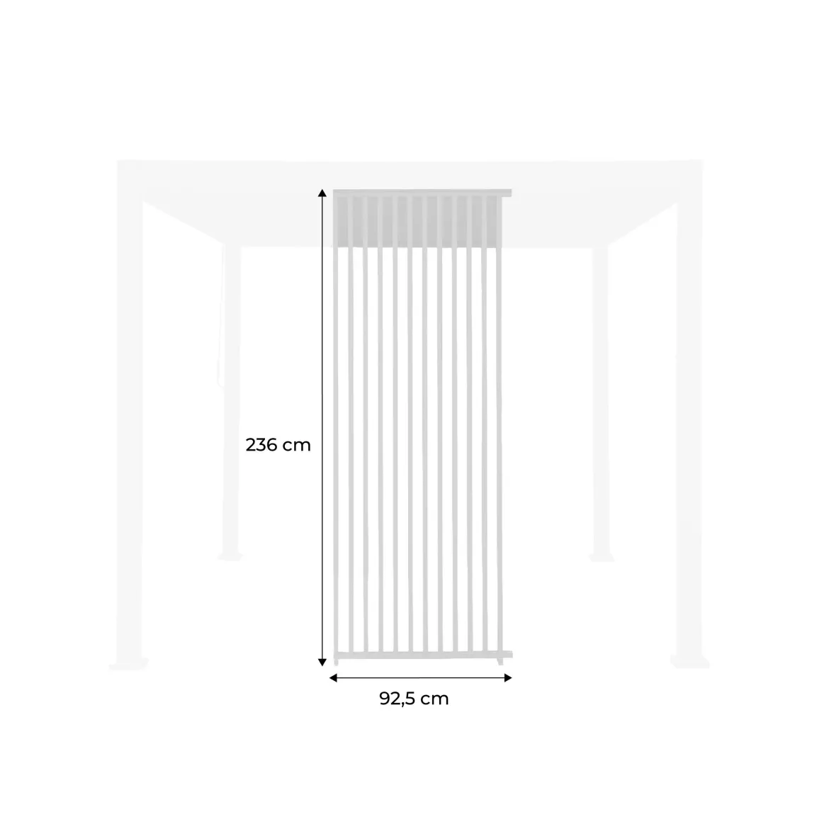 Triomphe persiana verticale in alluminio a lamelle 3m