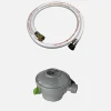Tubo flessibile per gas butano Quick-On con regolatore di pressione