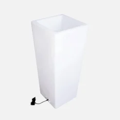 Vaso luminoso LED colore bianco con batteria ricaricabile