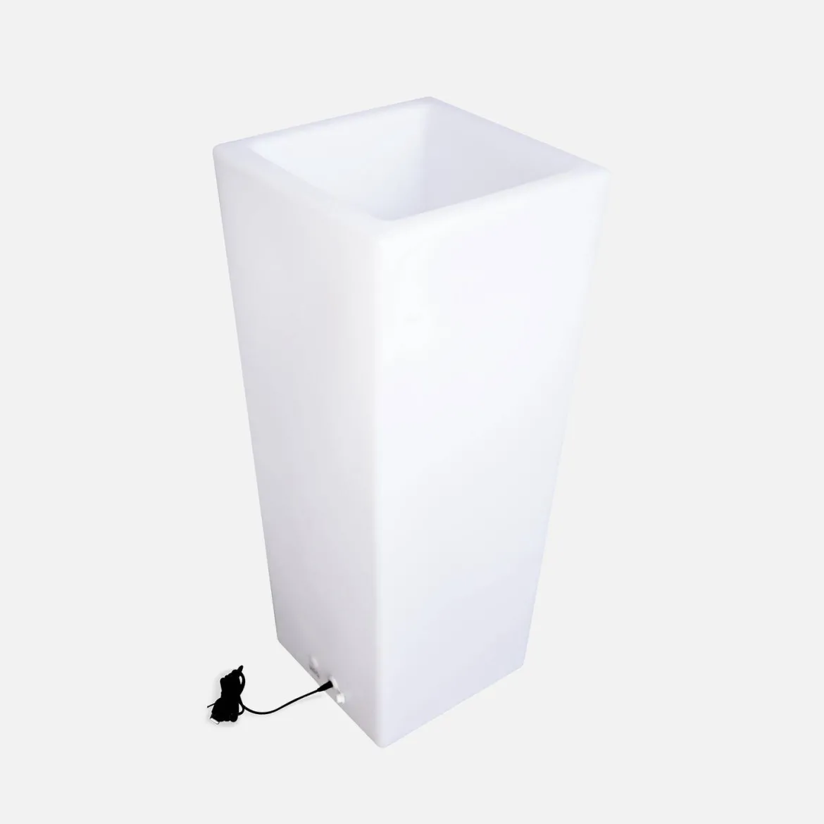 Vaso luminoso LED colore bianco con batteria ricaricabile