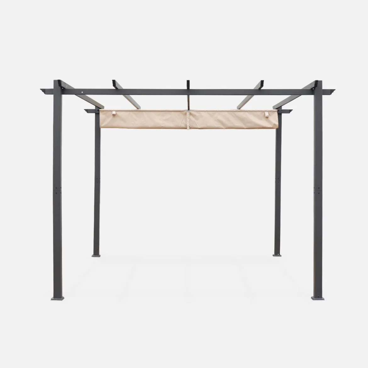 3x3m Pergola, alluminio, copertura scorrevole