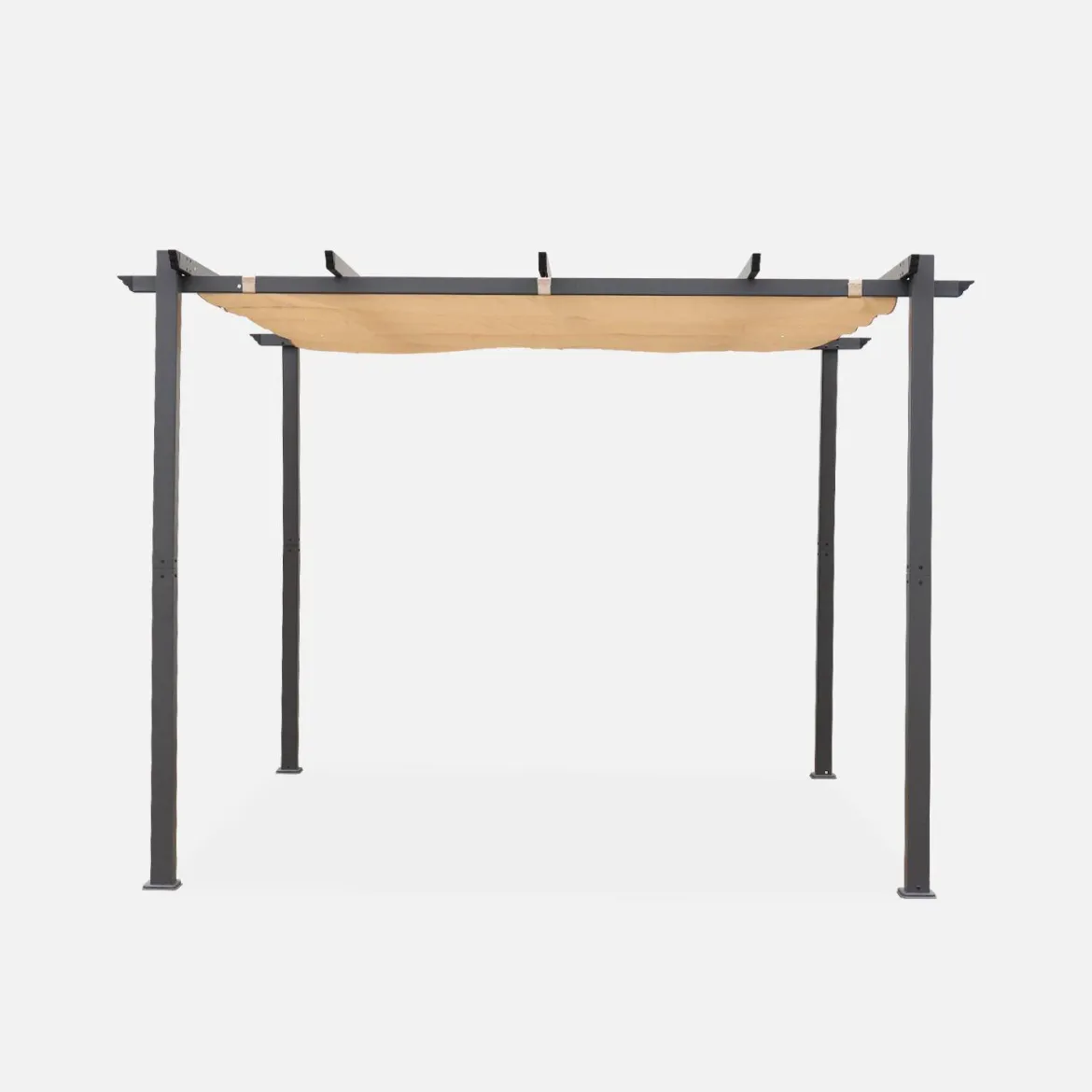 3x3m Pergola, alluminio, copertura scorrevole