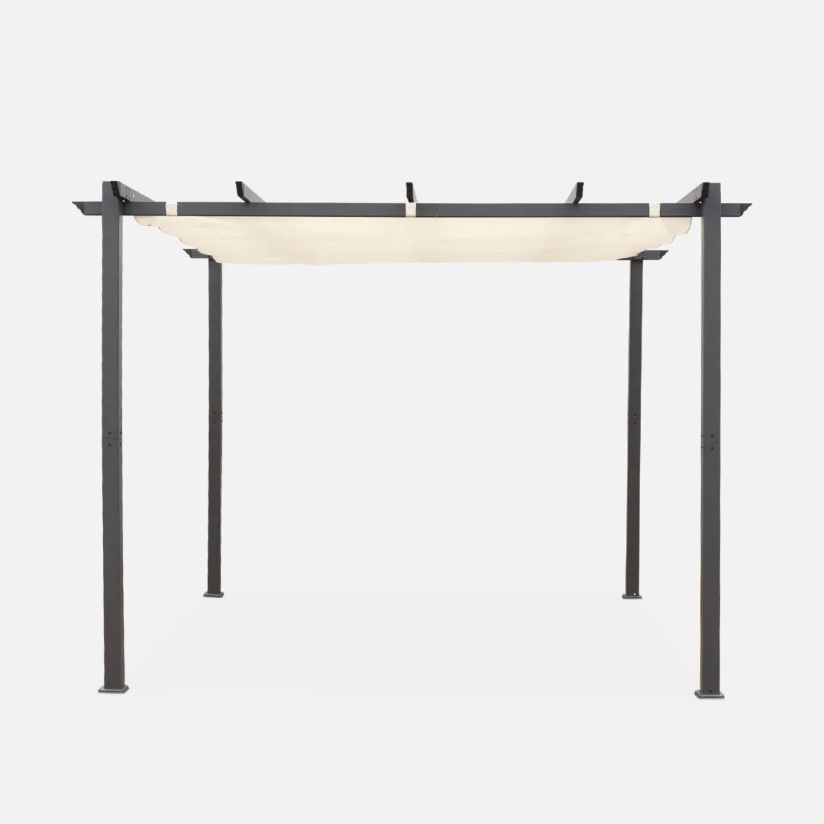 3x3m Pergola, alluminio, copertura scorrevole