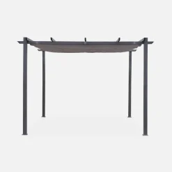 3x3m Pergola, alluminio, copertura scorrevole