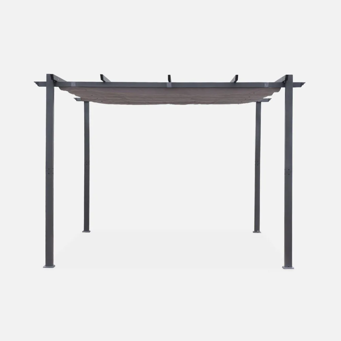 3x3m Pergola, alluminio, copertura scorrevole