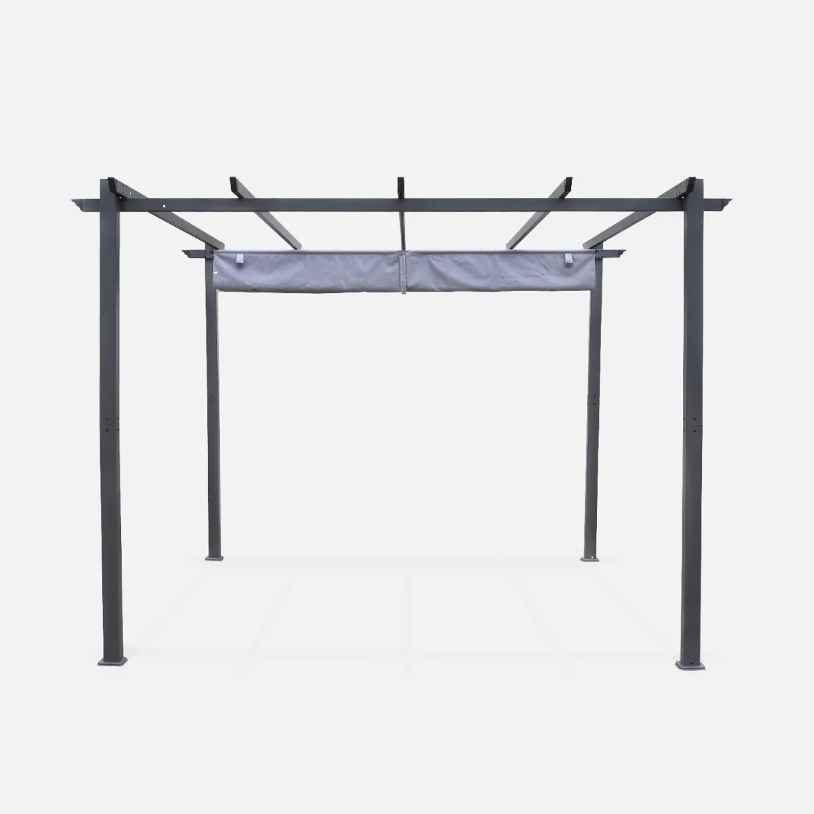 3x3m Pergola, alluminio, copertura scorrevole