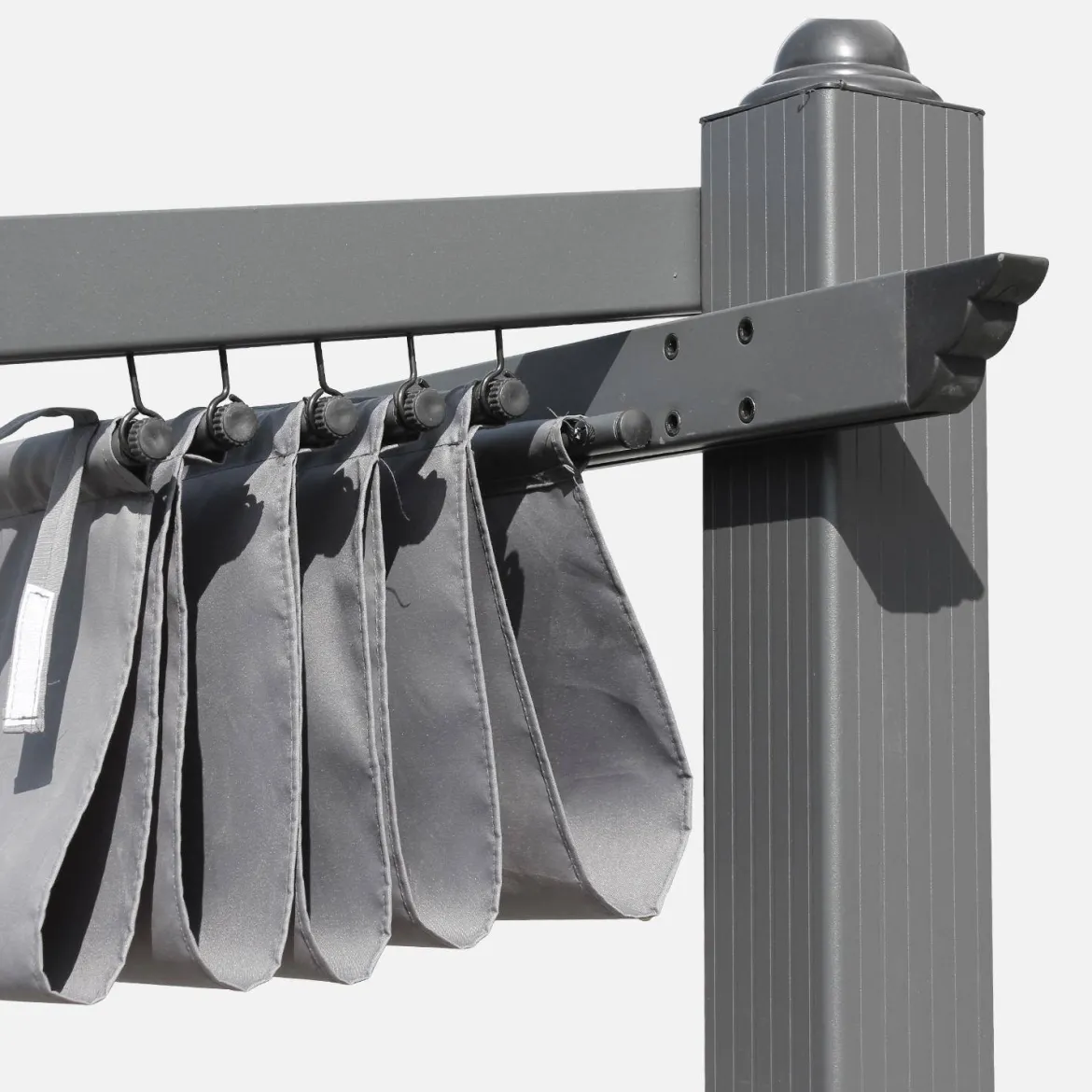 3x4m Pergola in alluminio con copertura scorrevole