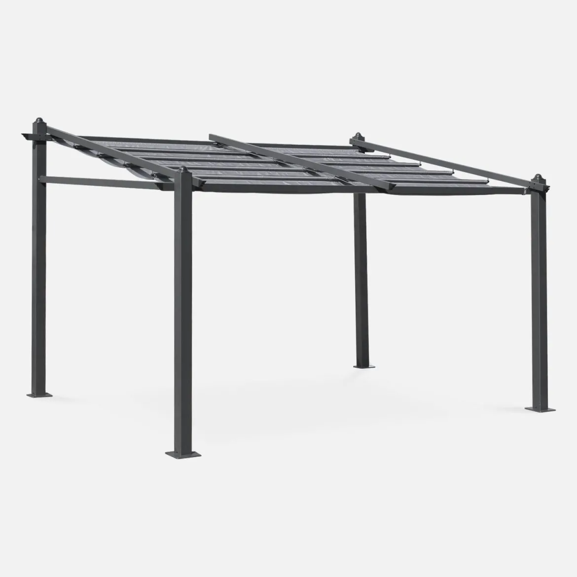 3x4m Pergola in alluminio con copertura scorrevole